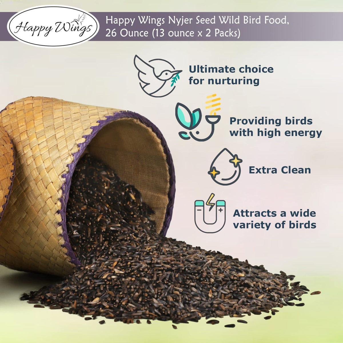 Happy Wings two-pack 13 oz socks for multiple feeding spots.