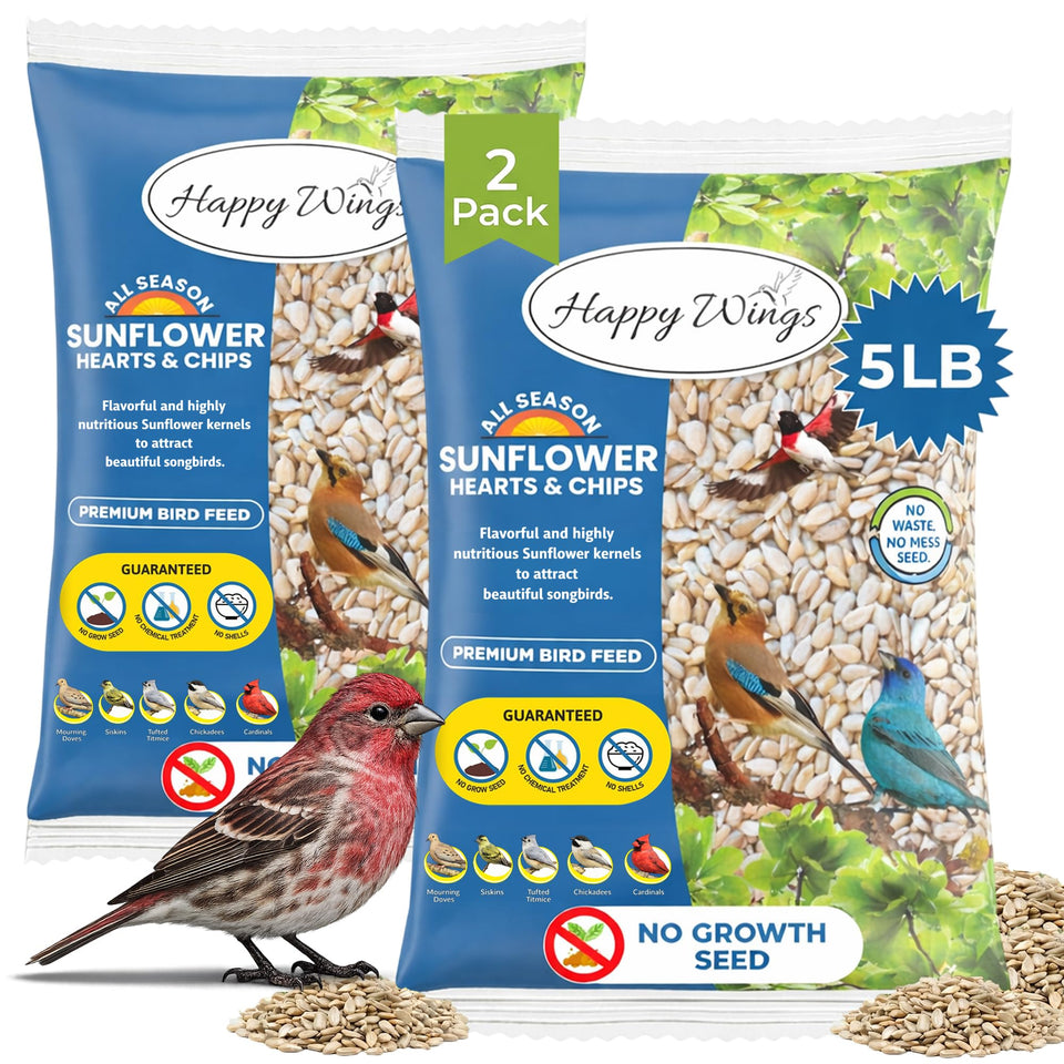 Happy Wings sunflower kernel attracts a variety of backyard birds