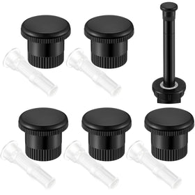 HappyAlley five-pack spray shut-off nozzles laid out for easy irrigation maintenance