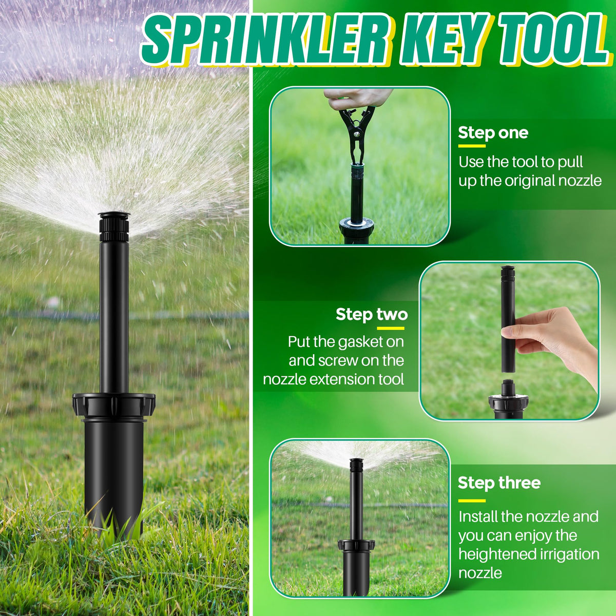 RotorTool screwdriver included for easy adjustments during setup