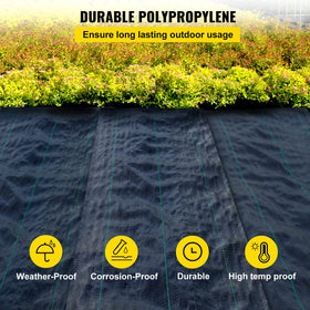 Happybuy geotextile fabric weave provides durable weed suppression.