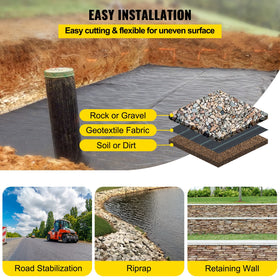 Happybuy road stabilization gravel-base fabric supports even driveways