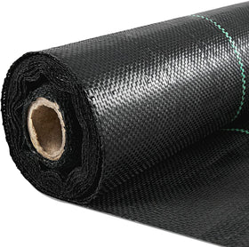Happybuy weed barrier 3ftx50ft demonstrates garden weed control coverage.