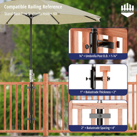 HAPPYGATE dual-screw locking keeps umbrellas steady and prevents slippage.