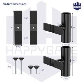 HAPPYGATE heavy-duty steel base demonstrates durable load-bearing for outdoor umbrellas.