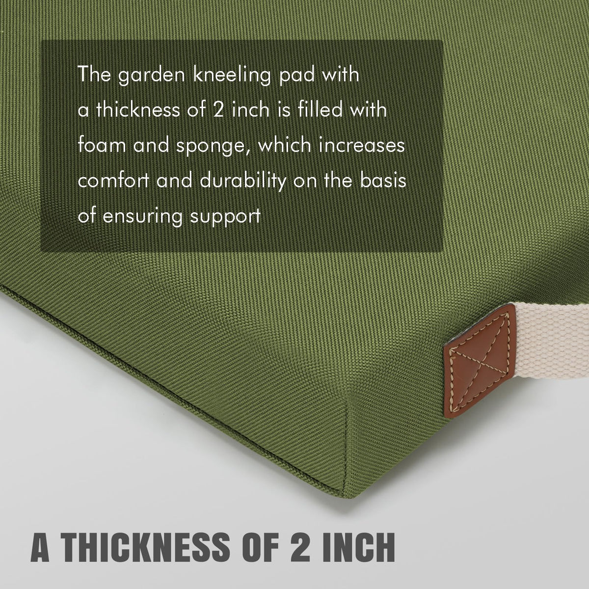 HappyPicnic garden kneeler pad shown for sitting or kneeling