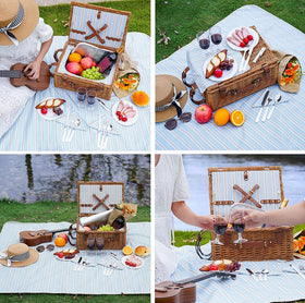 HappyPicnic insulated cooler compartment keeps foods and drinks at the right temperature on the go.