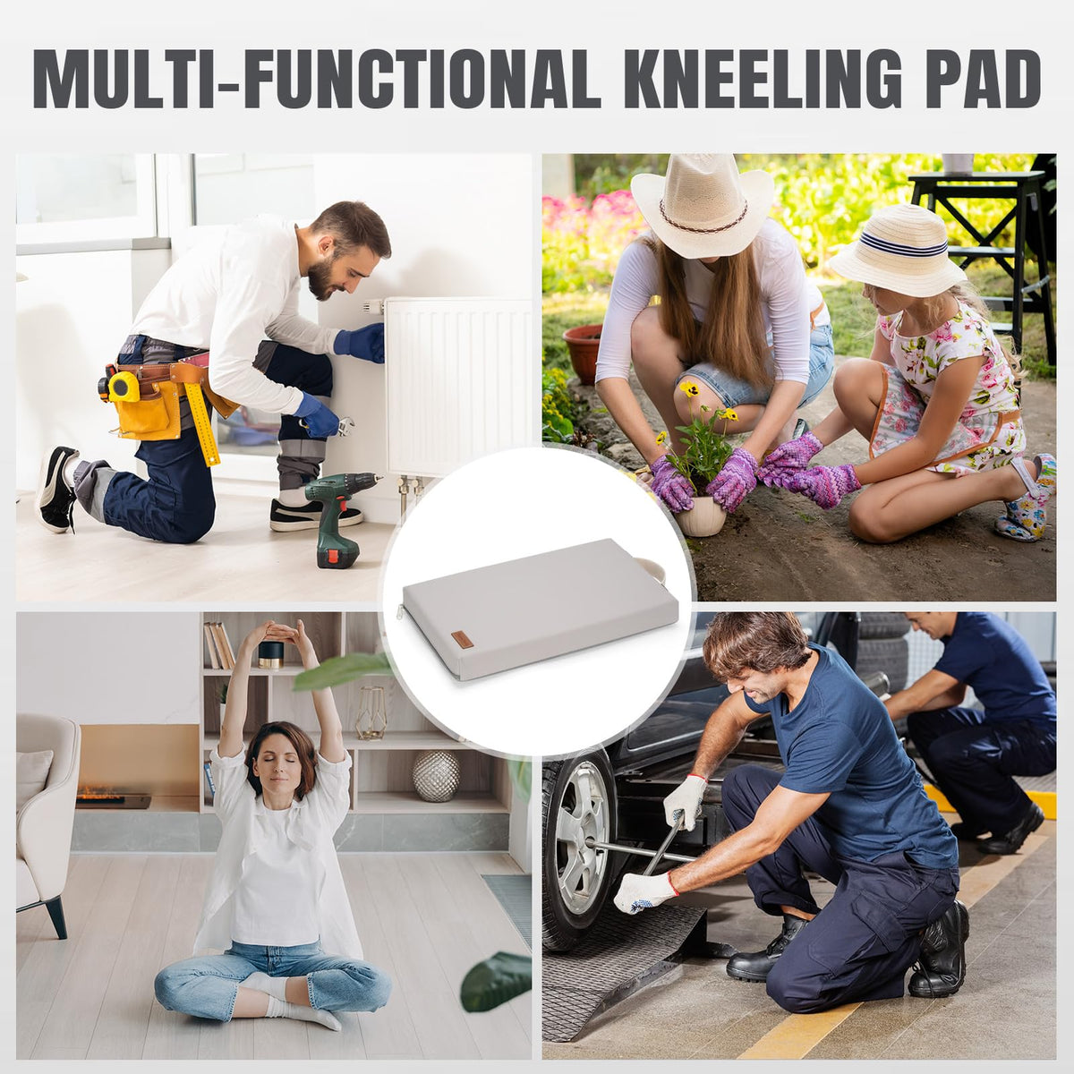 HappyPicnic 2-inch thick knee pad enhances comfort during chores
