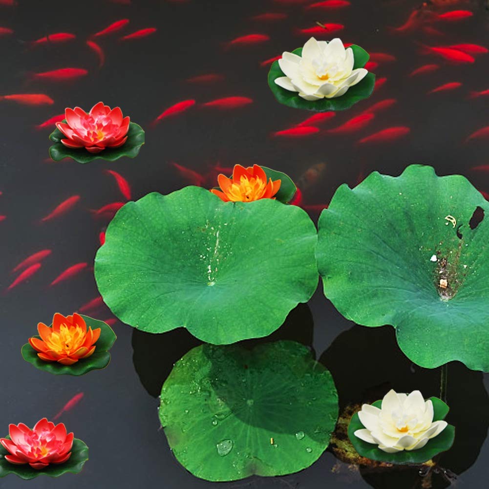 Happy Trees durable foam material lotus in outdoor setting, weather-resistant.