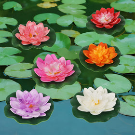 Happy Trees water lily pad decor brightens pool or fountain with natural charm.