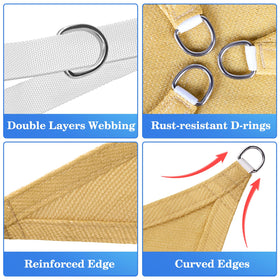 HappyTrends easy-install ropes and D-rings simplify installation.