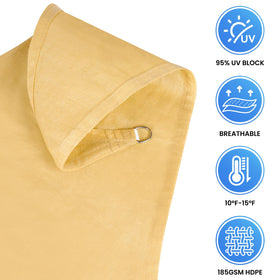 HappyTrends HDPE fabric weave providing breathable shade.