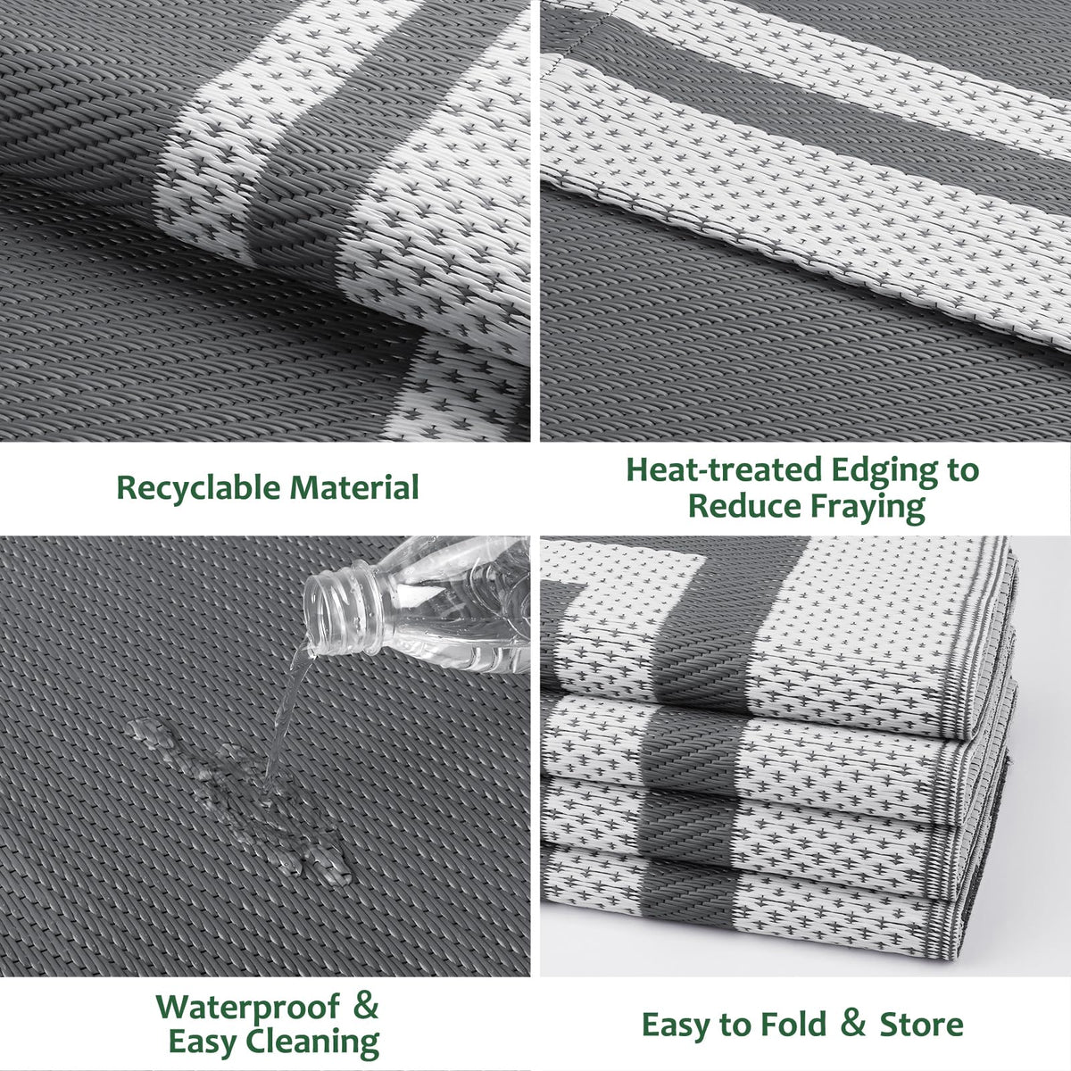 HappyTrends outdoor rug UV protection helps colors stay vibrant in sun.
