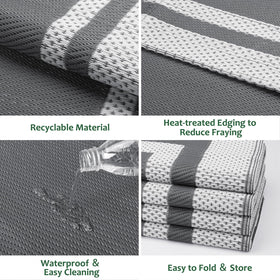 HappyTrends outdoor rug UV protection helps colors stay vibrant in sun.