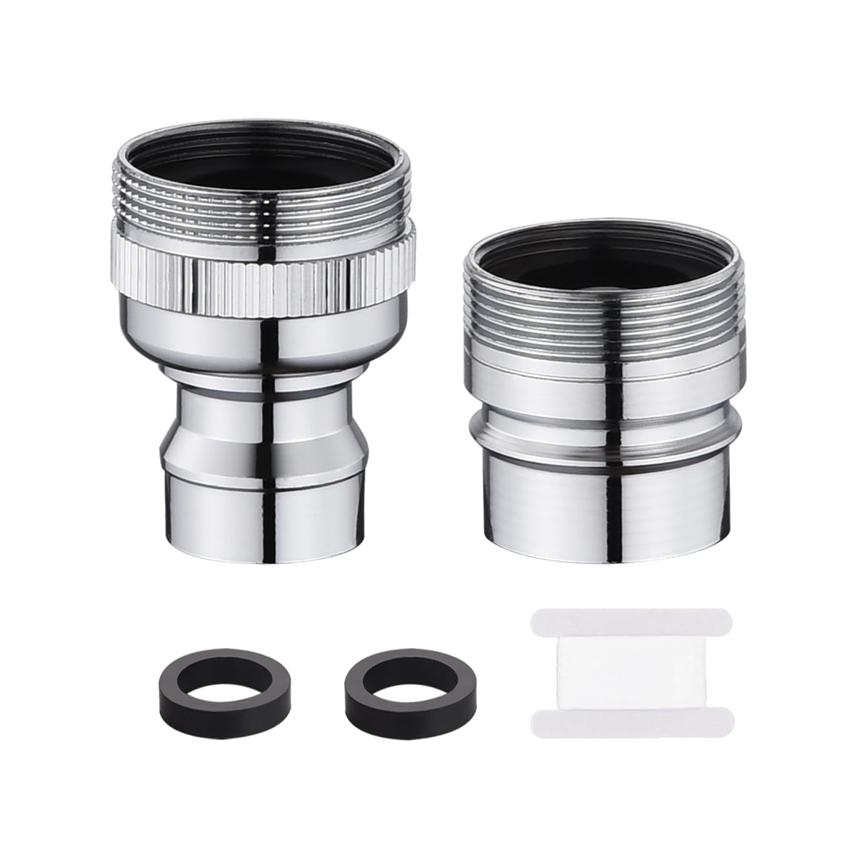 Happywins dishwasher faucet adapter chrome front for easy setup with portable dishwashers