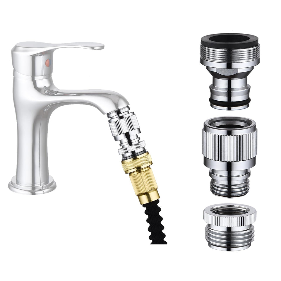 Happywins brass quick connector close-up showing durable chrome finish for daily use