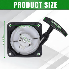 HAQQI 52cc recoil installed on Harbor Freight gear supports quick ignition.