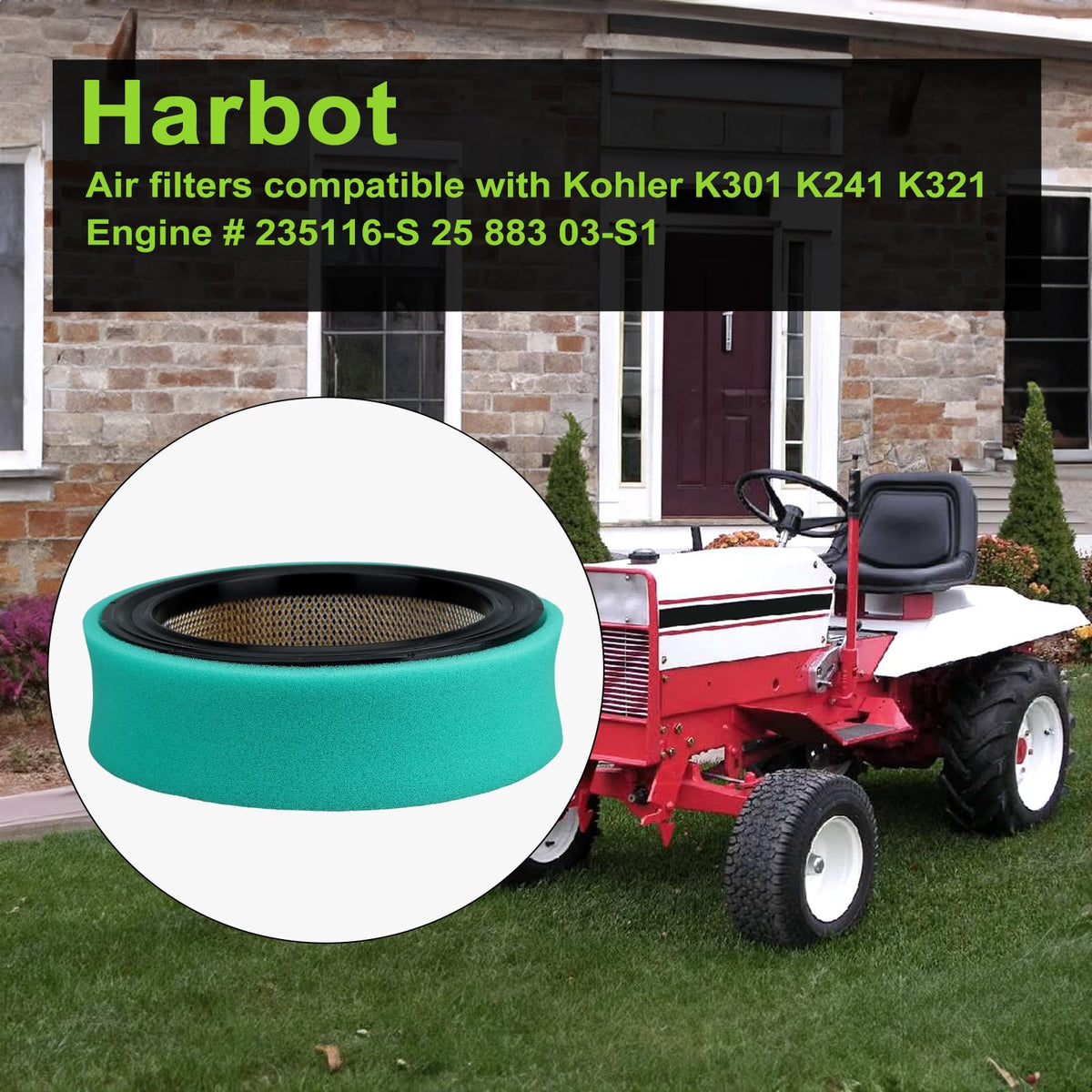 Harbot 237421 pre-filter pack extends filter life by trapping fine dust.