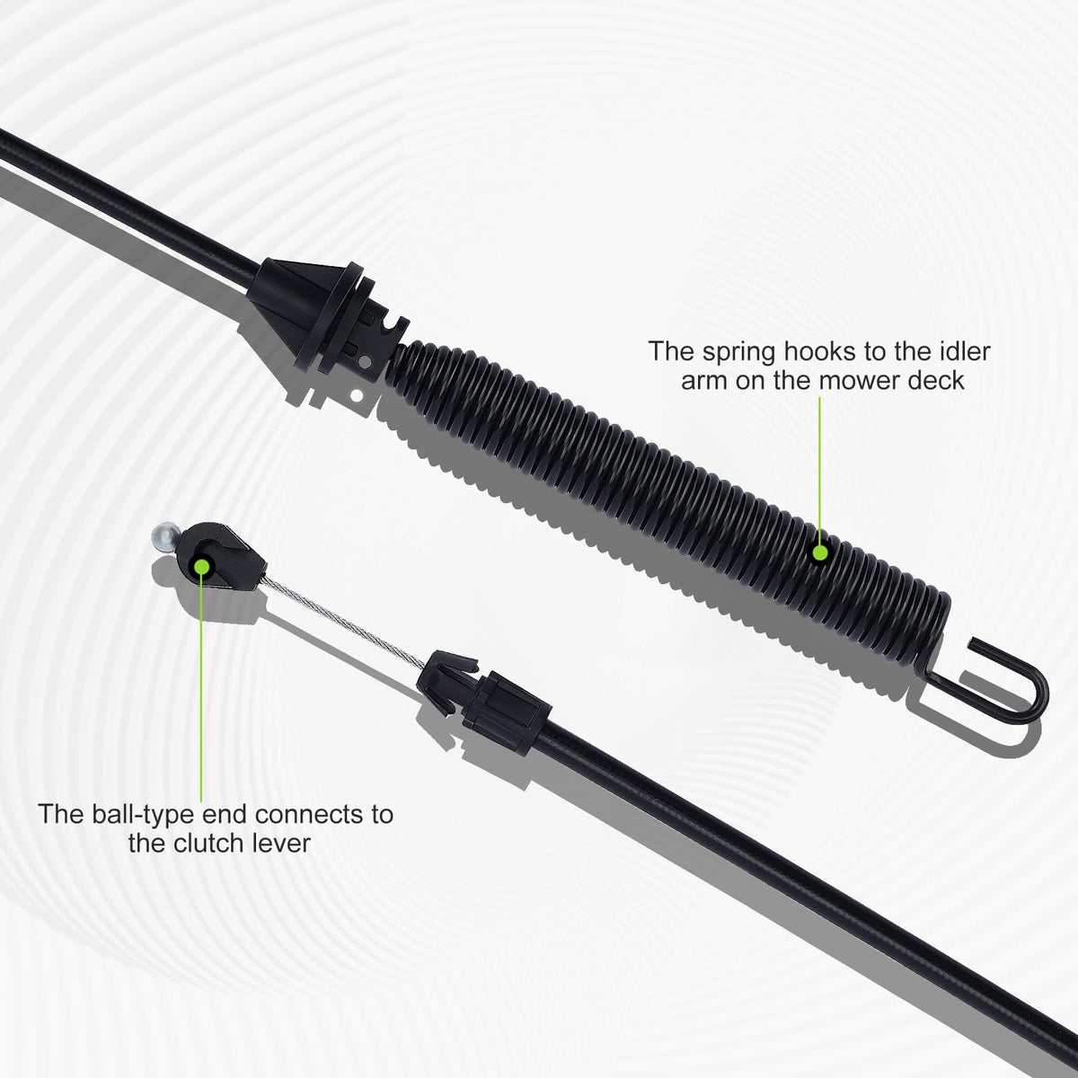 Harbot 42-inch deck cable fit for multiple brands.