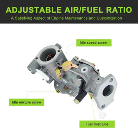Harbot 498298 carburetor installed on a tiller demonstrates on-vehicle fit