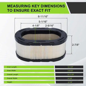 Harbot air filter with Kohler fitment diagram showing compatibility.