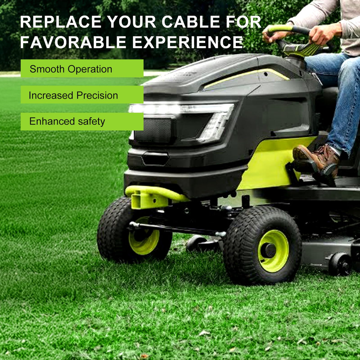 Harbot easy-install deck cable simplifies mowing maintenance.
