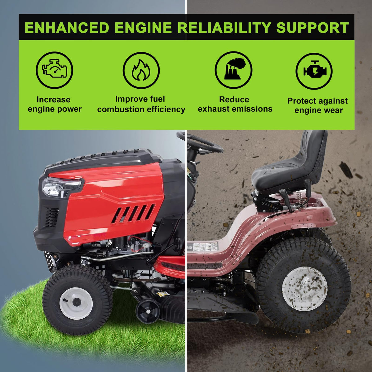 Harbot 8–15 HP engine compatibility visual confirms OHV/I/C/AVS guidelines