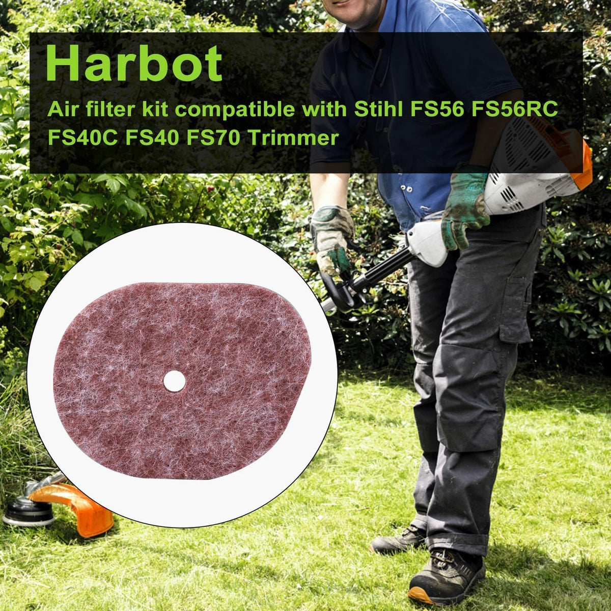 Harbot FS56RC air-filter fitment demonstrates easy installation and reliable fit