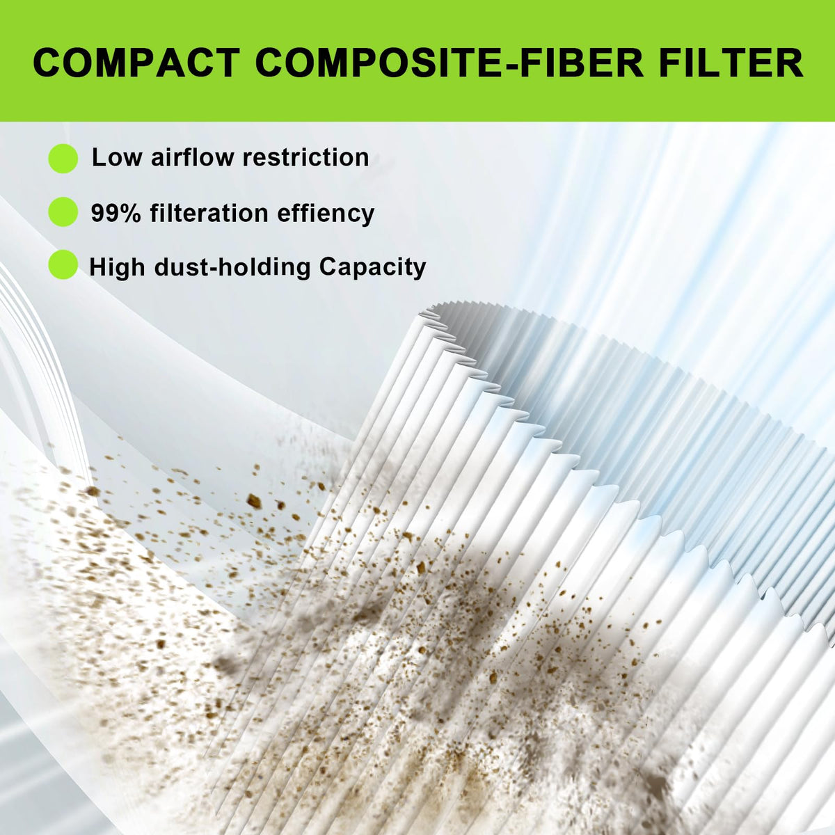 Harbot inner filter features unwelded spiral liner protecting pleat tips