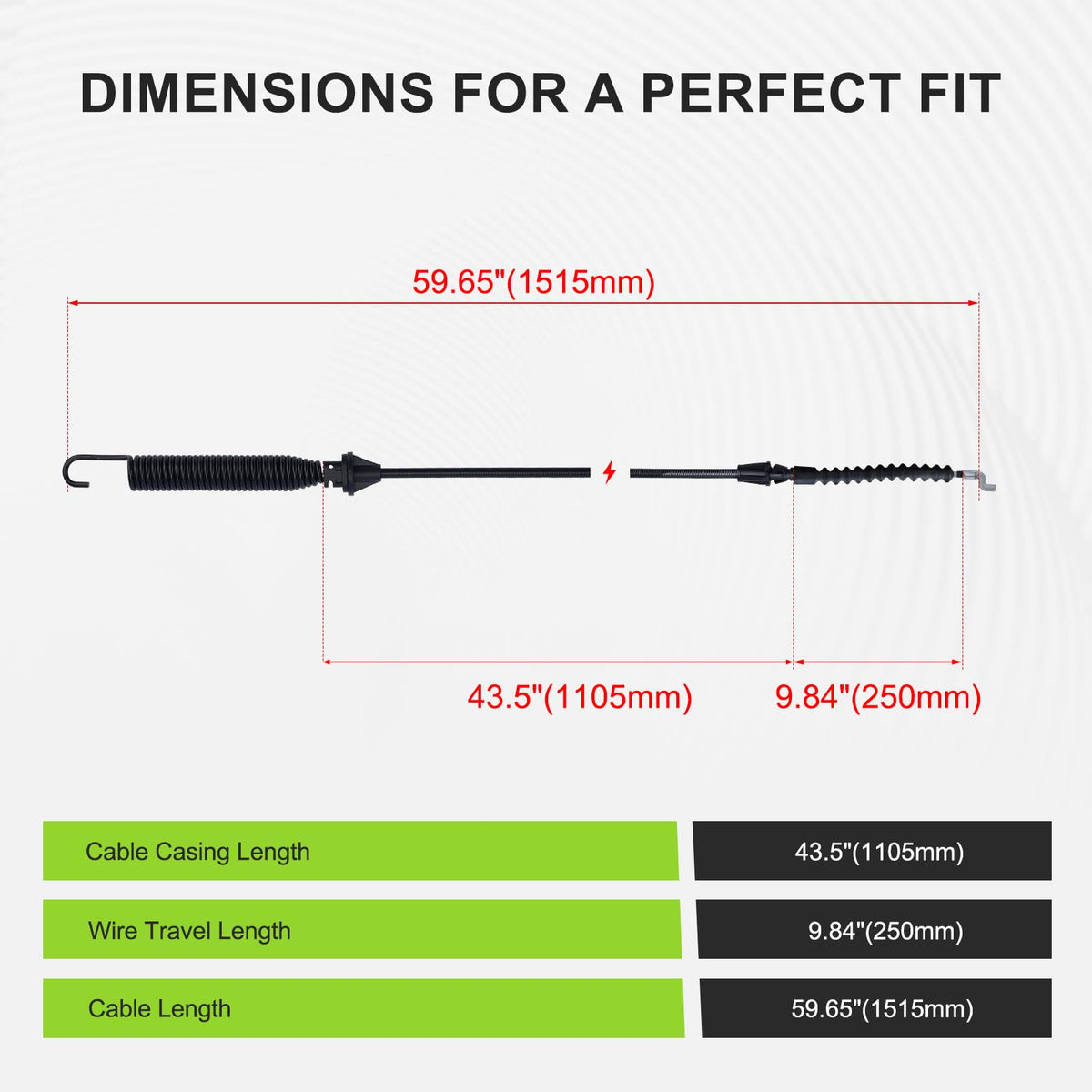 Harbot LTX 1045 cable end with spring offers durable tension connection