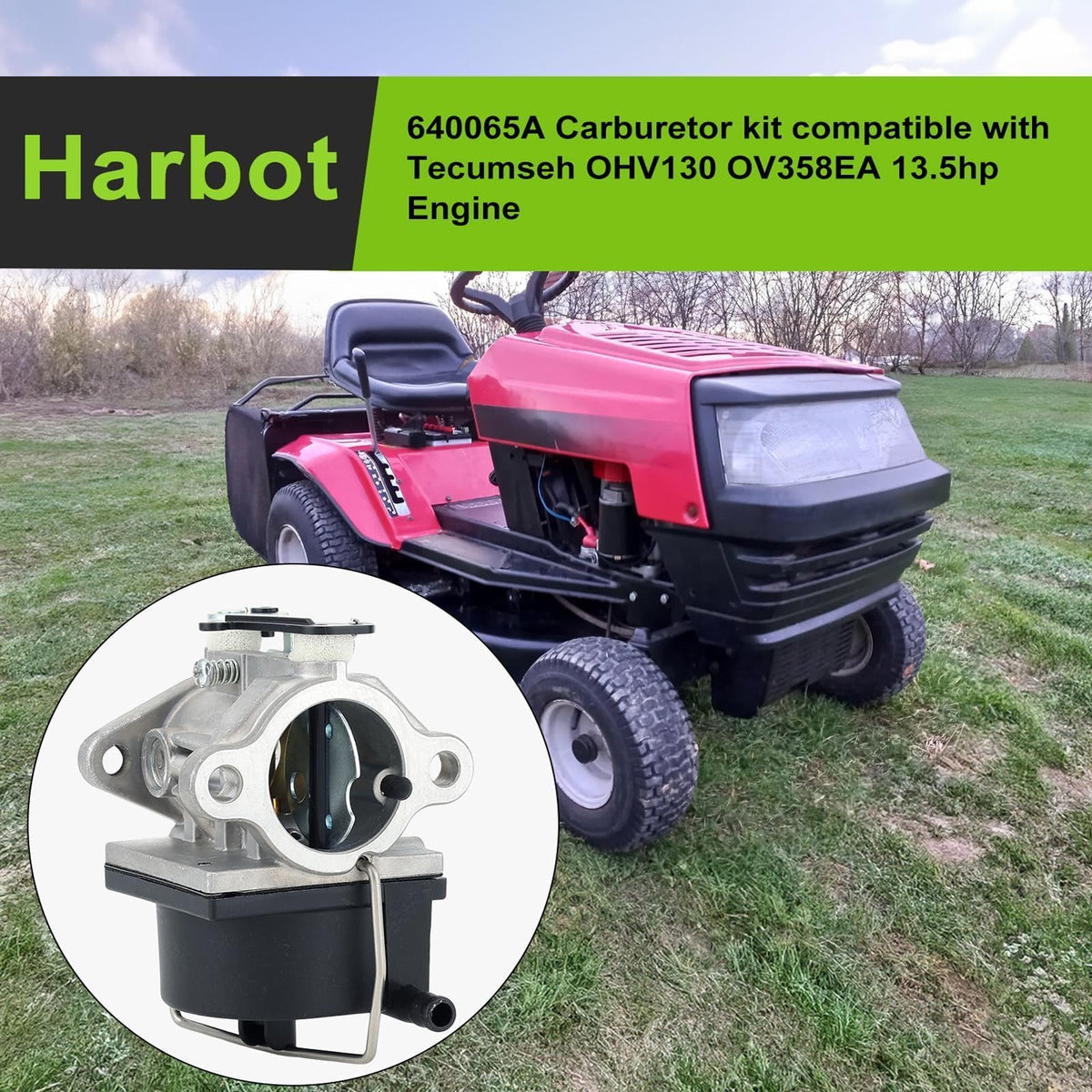 Harbot OHV130 air filter bundle protects engine from debris.