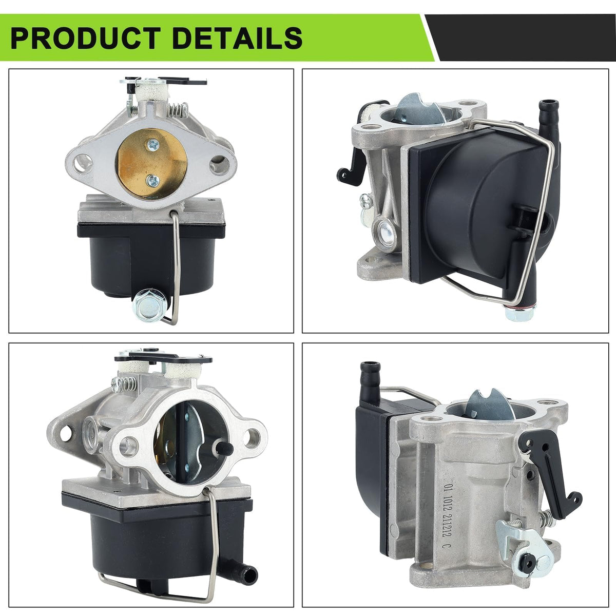 Harbot 640065A dimensions and throttle details for proper fit.