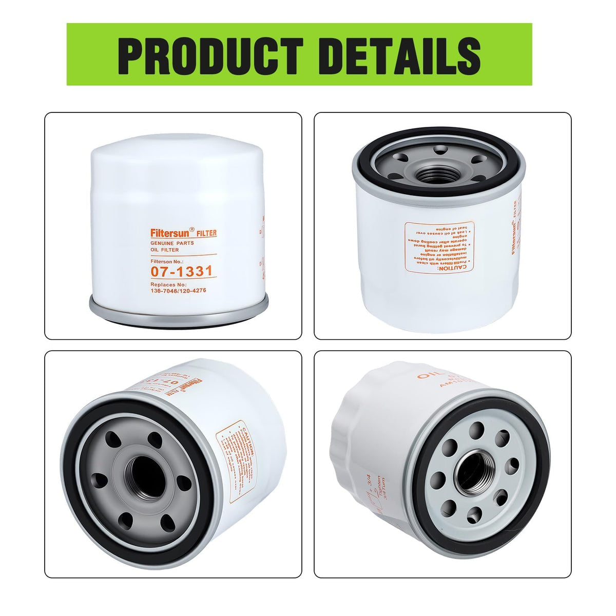 Harbot oil-filter metal-body closeup emphasizing sturdy seals and longevity.