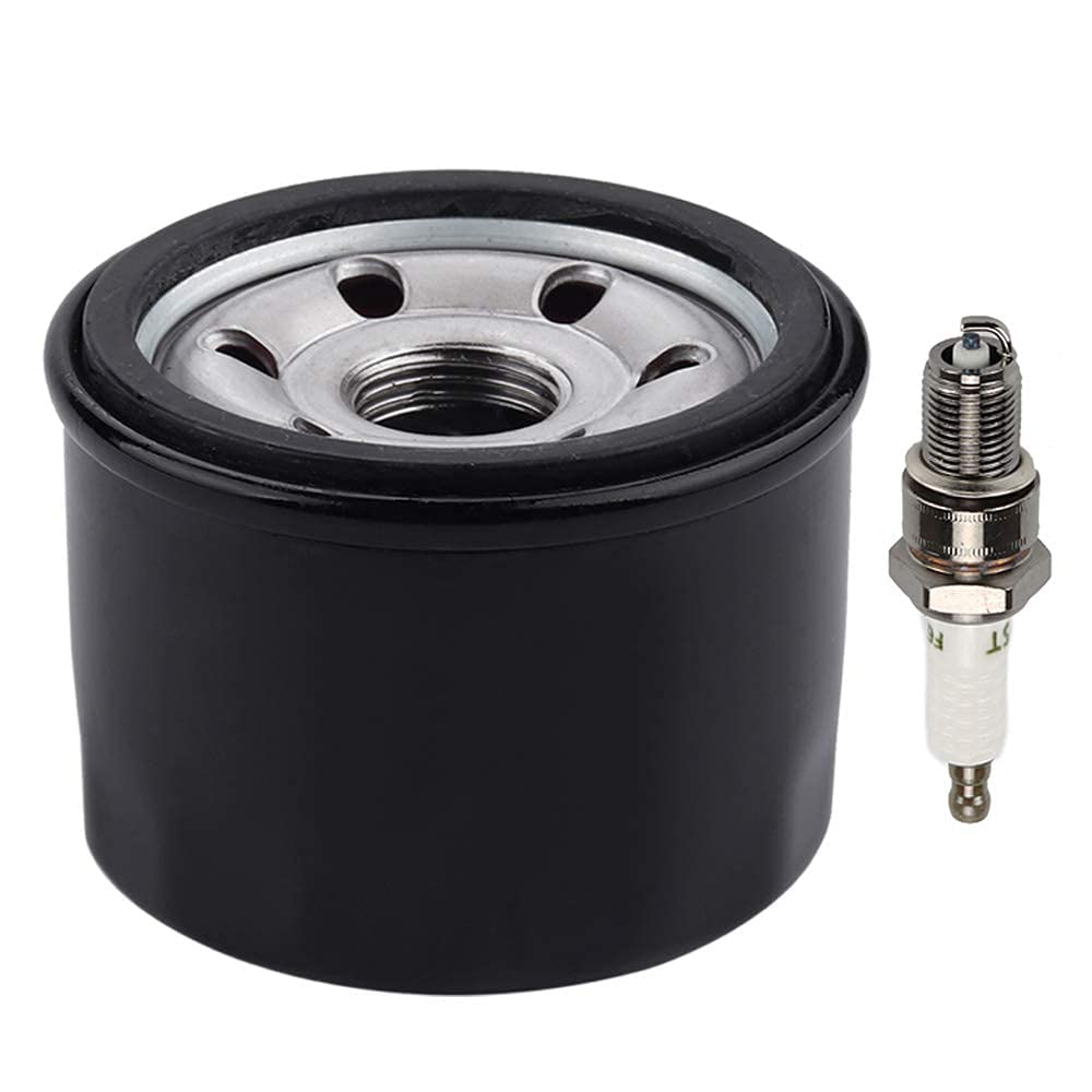 Harbot oil filter packaging shows included spark plug