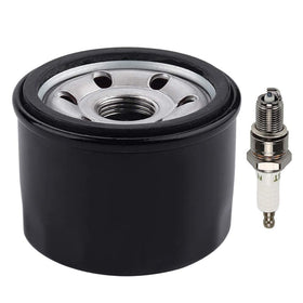 Harbot oil filter packaging shows included spark plug
