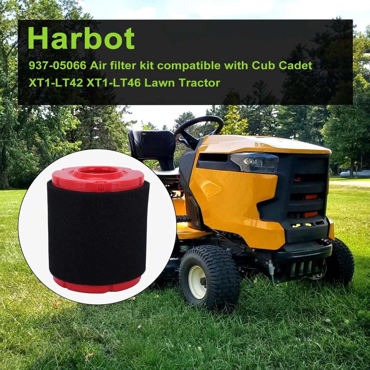 Harbot pre-cleaner with air filter for Cub Cadet XT1-LT42
