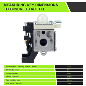Harbot SRM 225 mounting dimensions aligning with Echo PAS 225 fit.
