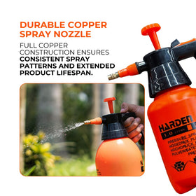 Harden durable pump construction with metal components enhances longevity.