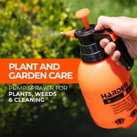 Harden handheld sprayer with comfortable pump for easy, controlled misting.