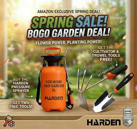 Harden pump sprayer shows stainless steel rod for durability and long life