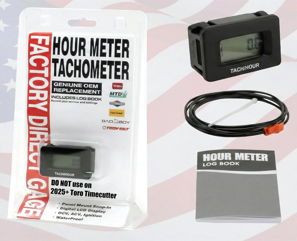 Hardline digital hour meter front view showing a clear display for quick readings.