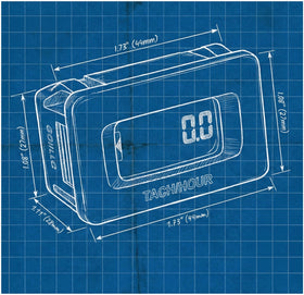Hardline ip68 waterproof digital hour meter built for weather exposure.