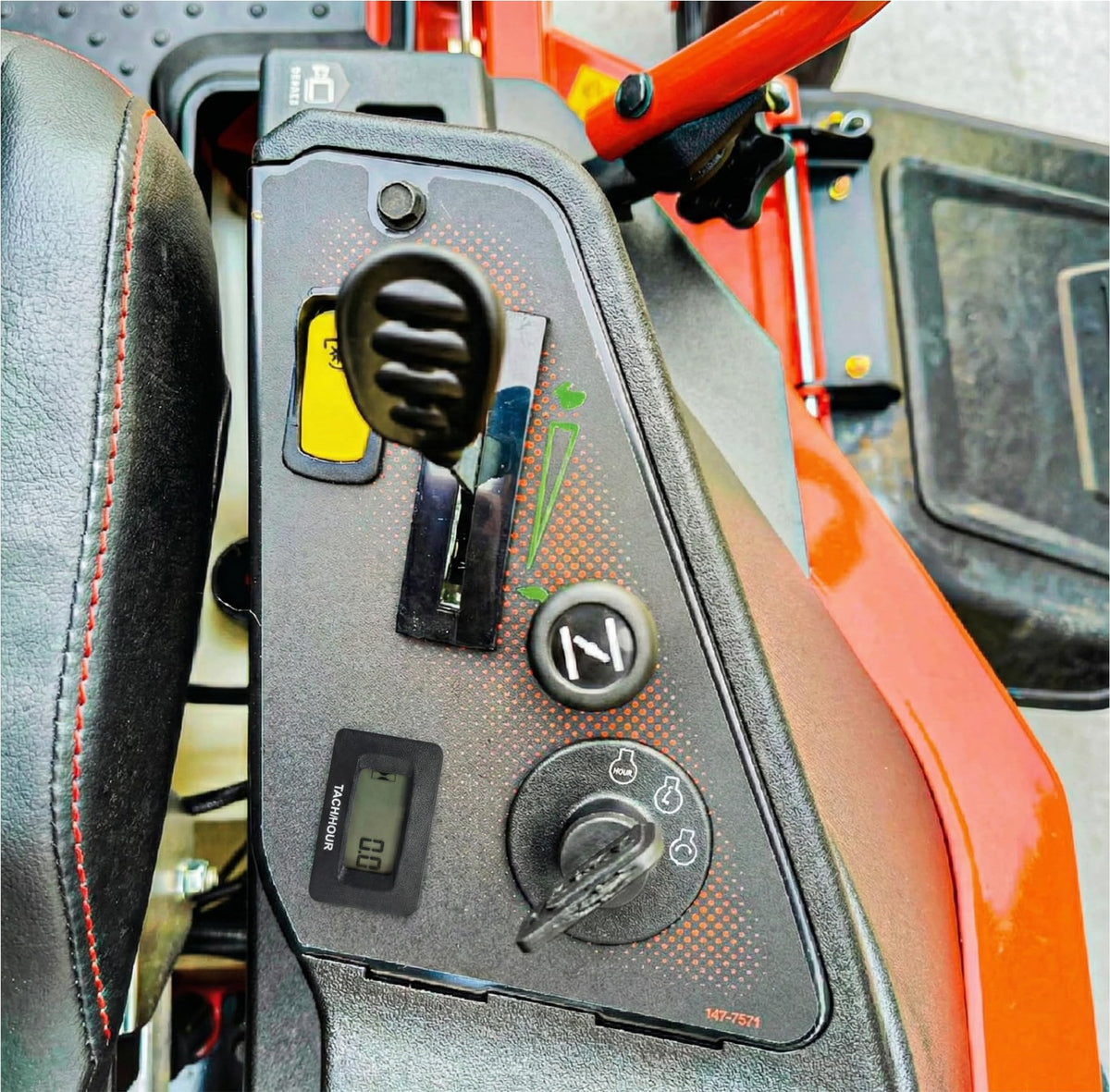 Hardline tachometer with real-time RPM display for operation awareness.