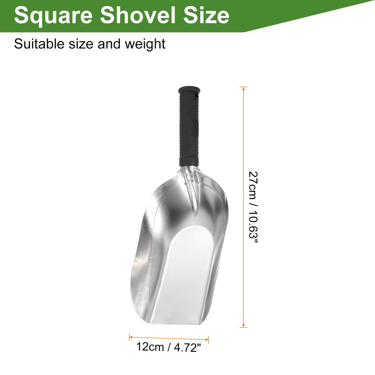 HARFINGTON square shovel with ergonomic handle for comfortable gardening.