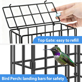 Harhana metal cage resists rust for year-round outdoor nesting