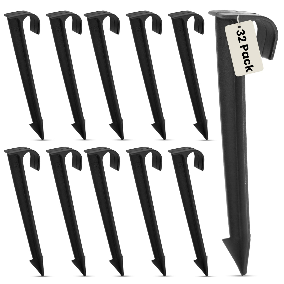 Harrier Hardware half-inch tubing hold-down stake anchors irrigation securely in soil for stable watering
