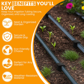 Harrier Hardware six-inch stake flat-top in soil demonstrates easy installation and stability