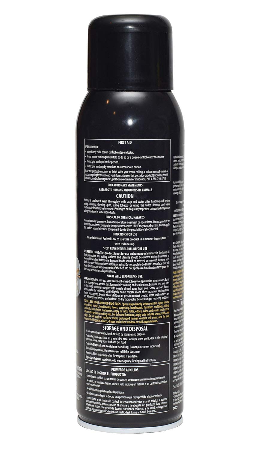 Harris spray on headboard and carpet for lingering bed bug control