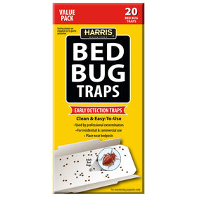 HARRIS Bed Bug Traps folded for discreet home placement.