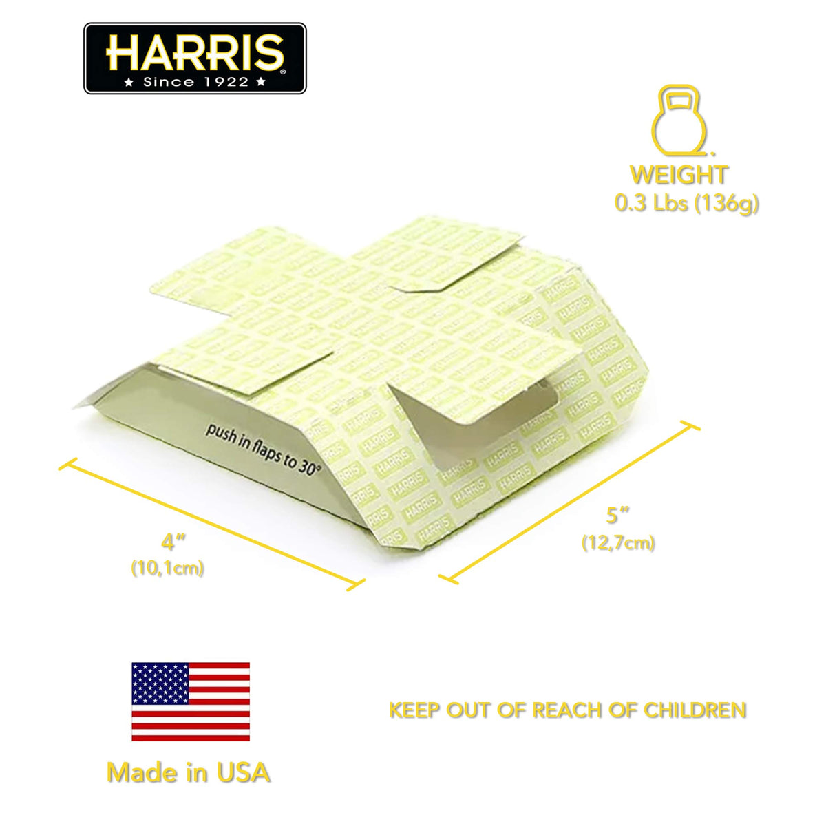 HARRIS Bed Bug Traps shown under bedding for detection at night.